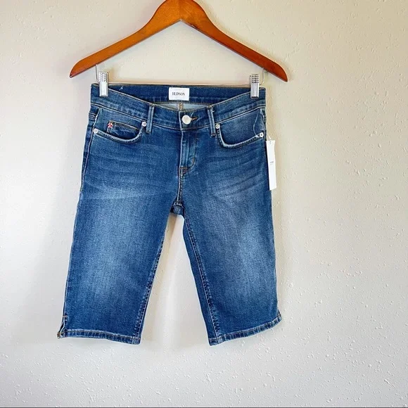 Hudson Viceroy Knee Women’s Dark Blue Denim Bermuda Size 25 NWT